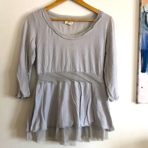 Anthro Tulle Empire Waist Shirt